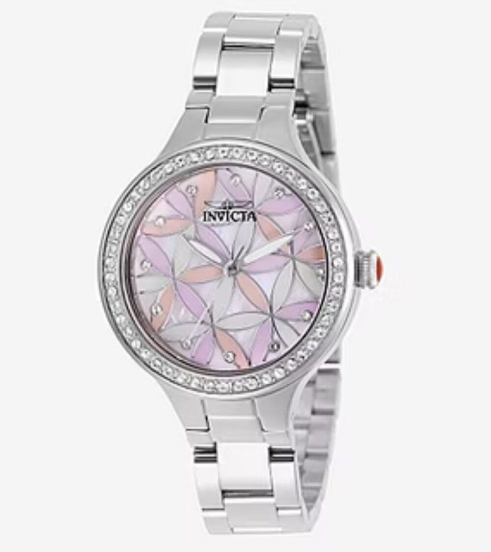 Invicta Wildflower Women's Watch w/ Mother of Pearl Dial-34mm, Steel (28823)-NEW